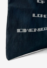 Rick Owens DRKSHDW Temple of Love Owenscorp Denim Tote Bag Black DA01F4431DBKM12_0908