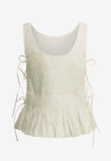 Sleeveless Shirred Top