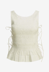Sleeveless Shirred Top