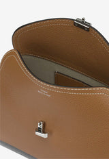 Toteme T-Lock Leather Clutch Bag Brown 234-WLGBG423-LE0030-105TAN_3e9b0f43-aa9c-4796-b6aa-c2c2633ec2d7