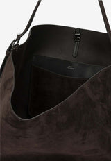 Toteme Medium Suede Tote Bag Dark Brown 234-WAL853-LE0004-102BROWN_b6db3862-5c62-46cd-869f-7c02eeb90d19