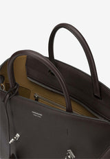 Ferragamo Medium Hug Leather Handbag Brown 0779074_16967278-ccf1-4b46-813f-500b4b397e94