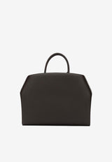 Ferragamo Medium Hug Leather Handbag Brown 0779074_16967278-ccf1-4b46-813f-500b4b397e94