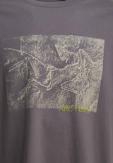 Arc'teryx Kragg Lithographica Printed T-shirt Purple X000009926KRAGG CRN LOGOLT MOONDROP_ca79c6b3-235e-408b-837f-5092e665356b