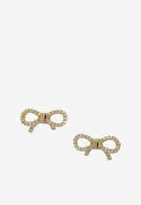 Ferragamo Embellished Bow Stud Earrings Gold 0795069_427e1448-7cce-4076-b396-4dfd24e4c044
