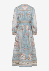 Roselight Plunge Floral Midi Dress