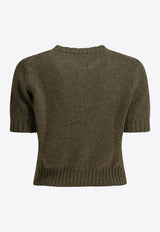 Khaite Nora Cashmere Cropped Cardigan Green 9608645777_0d6a87a6-4045-4fd5-a333-15449bd79e68
