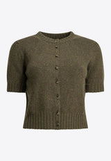 Khaite Nora Cashmere Cropped Cardigan Green 9608645777_0d6a87a6-4045-4fd5-a333-15449bd79e68