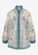 Indra Puff-Sleeved Billow Blouse