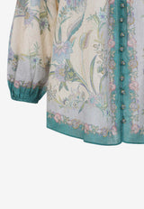 Indra Puff-Sleeved Billow Blouse