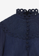 Mahon Broderie Denim Blouse