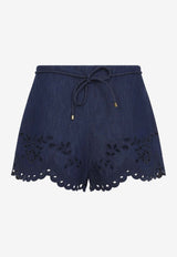 Mahon Broderie Denim Shorts