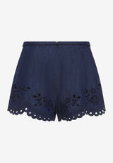 Mahon Broderie Denim Shorts