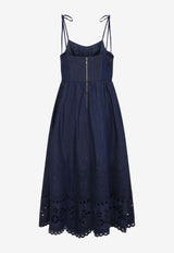 Mahon Broderie Denim Midi Dress
