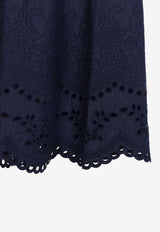 Mahon Broderie Denim Midi Dress