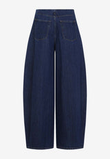 Wide-Leg Denim Pants