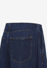 Wide-Leg Denim Pants