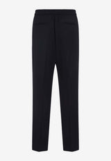 Straight-Leg Wool Tailored Pants