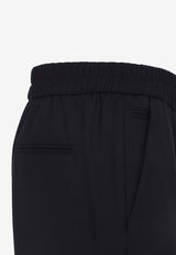 Straight-Leg Wool Tailored Pants