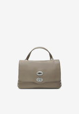 Zanellato Small Postina Grained Leather Top Handle Bag Gray 068010S0040000/T_ZANEL-Z0160