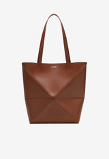 Loewe Medium Puzzle Fold Leather Tote Bag Brown A657G50X01LE/T_LOEW-4927