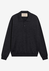 Valentino VLogo Wool Polo Sweater Gray 9V3KP04UBH9/T_VALE-081