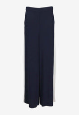 P.A.R.O.S.H Wide-Leg Pants Contrast Side-Panels Navy D233004BPANTY26_812