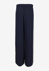 P.A.R.O.S.H Wide-Leg Pants Contrast Side-Panels Navy D233004BPANTY26_812