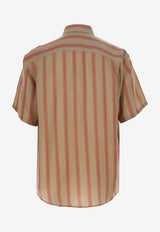 Saint Laurent Striped Short-Sleeved Shirt Multicolor 859781Y2N33_9774