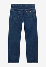 Valentino VLogo Washed Denim Pants Blue 9V3DE15EBKN/T_VALE-558