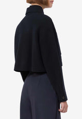 Max Mara Poggio Wool and Cashmere Boxy Jacket Navy 2611911061650MXMPOGG_003