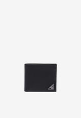 Prada Triangle Logo Saffiano Leather Wallet Black 2MO738QHH/T_PRADA-F0002