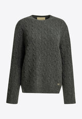 Valentino VLogo Cable Knit Wool Sweater Gray 9B3KC75DADH081_6341b539-87c9-4a14-acf3-874904cb2c3d