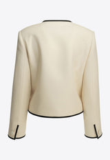 Valentino Crepe Couture Blazer Ivory 9B3CE5X71CF9Z7_1804b5cc-4431-4adf-bb79-b741eb9e6f17