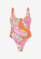 Orchidee Print One-Piece Swimsuit