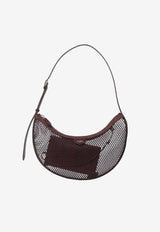 Alaïa One Piece Demi Lune Mesh Hobo Bag Bordeaux AA1S02731TK061--325