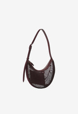 Alaïa One Piece Demi Lune Mesh Hobo Bag Bordeaux AA1S02731TK061--325