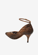 Miu Miu 85 Woven Leather Pumps Cognac 5I654EA0853ZN7/S_MIU-F0046