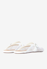 Alaïa Mesh Flat Mules White AA3A1035A028--010