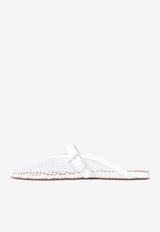 Alaïa Mesh Flat Mules White AA3A1035A028--010