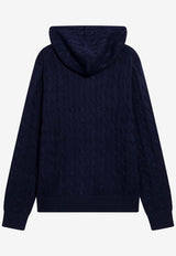 Polo Ralph Lauren Cable Knit Zip-Up Hooded Sweatshirt Blue 710B18057002CO/T_POLOR-BN