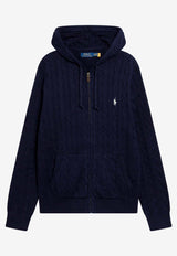 Polo Ralph Lauren Cable Knit Zip-Up Hooded Sweatshirt Blue 710B18057002CO/T_POLOR-BN
