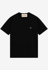 Valentino VLogo Crewneck T-shirt Black 9V3MG10VBMM/T_VALE-0NO