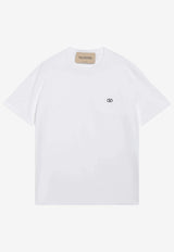 Valentino VLogo Crewneck T-shirt White 9V3MG10VBMM/T_VALE-0BO
