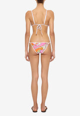 Orchidee Print Triangle Bikini Top