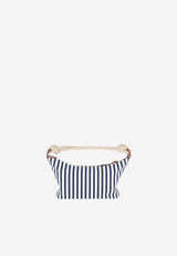 Miu Miu Striped Canvas Shoulder Bag Blue 5BC196VILO2I0G_F0B9P