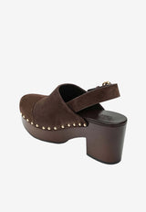 Chloé Jeannette 80 Suede Clogs Brown CH26U10VRY/T_CHLOE-27Z