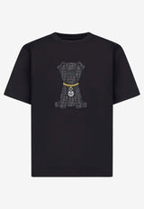 Fendi FF Jacquard Dog Patch T-shirt Black FY0936AW0P/S_FENDI-F0QA1