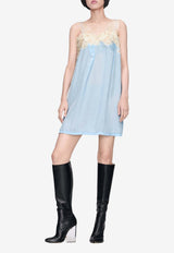 Maison Margiela Lace-Trim Mini Dress Light Blue S29DA0010M35863_488