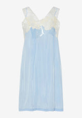 Maison Margiela Lace-Trim Mini Dress Light Blue S29DA0010M35863_488